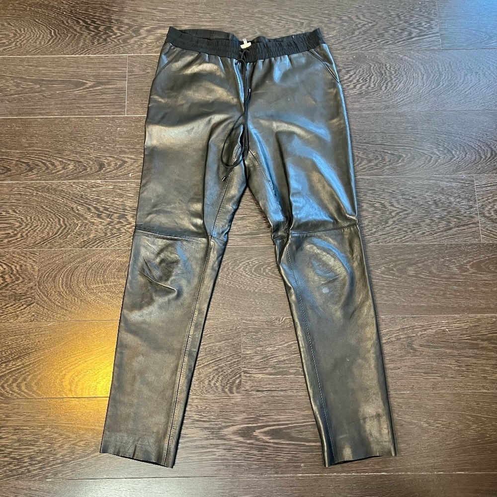 Real Lamb skin Butters of Leather Trina Turk Joggers